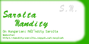 sarolta mandity business card